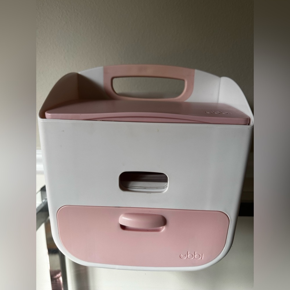 Ubbi Diaper Storage Caddy and Changing Mat, Pink